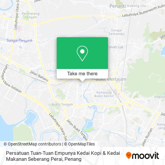 Peta Persatuan Tuan-Tuan Empunya Kedai Kopi & Kedai Makanan Seberang Perai