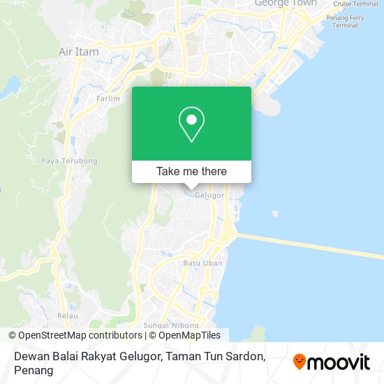 Dewan Balai Rakyat Gelugor, Taman Tun Sardon map