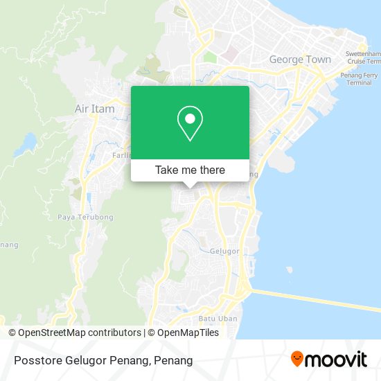 Posstore Gelugor Penang map