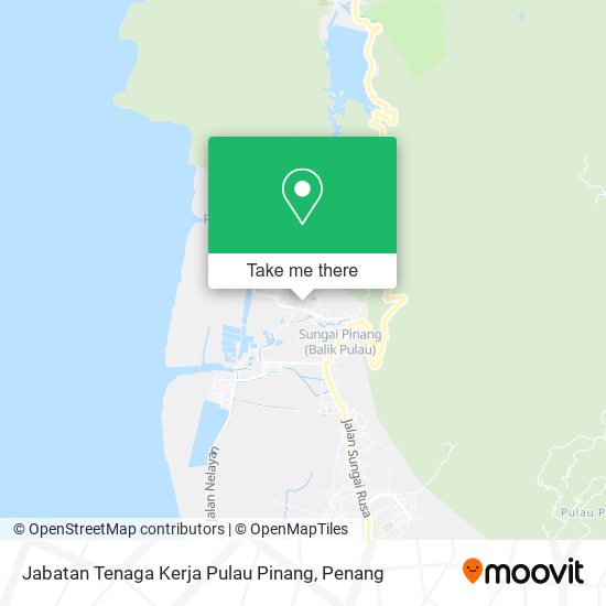 Peta Jabatan Tenaga Kerja Pulau Pinang