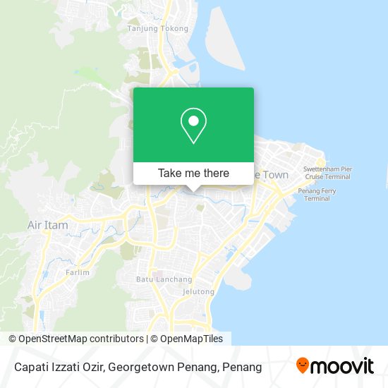 Capati Izzati Ozir, Georgetown Penang map