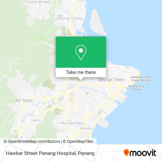 Hawker Street Penang Hospital map