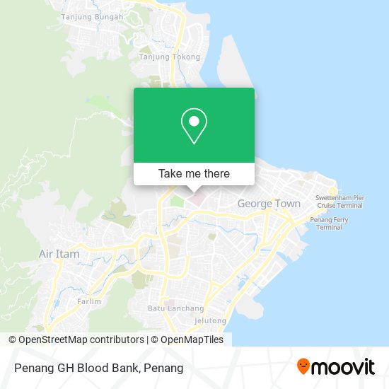 Penang GH Blood Bank map