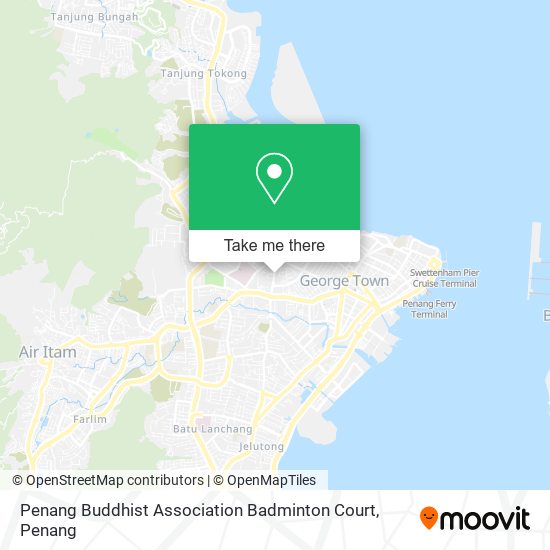Peta Penang Buddhist Association Badminton Court