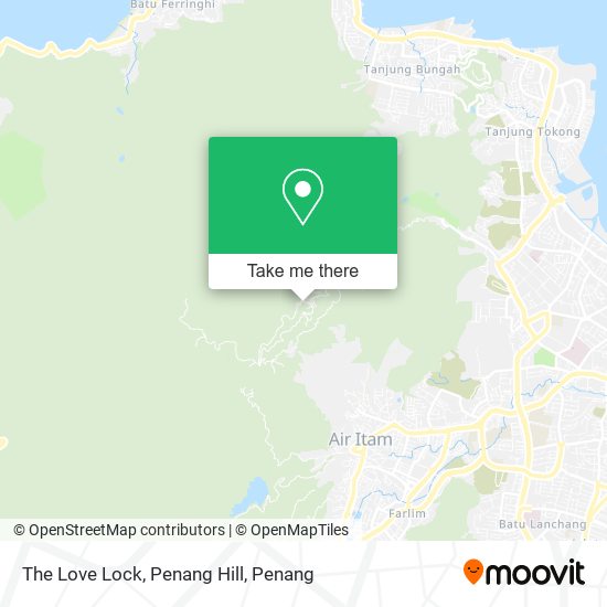 The Love Lock, Penang Hill map