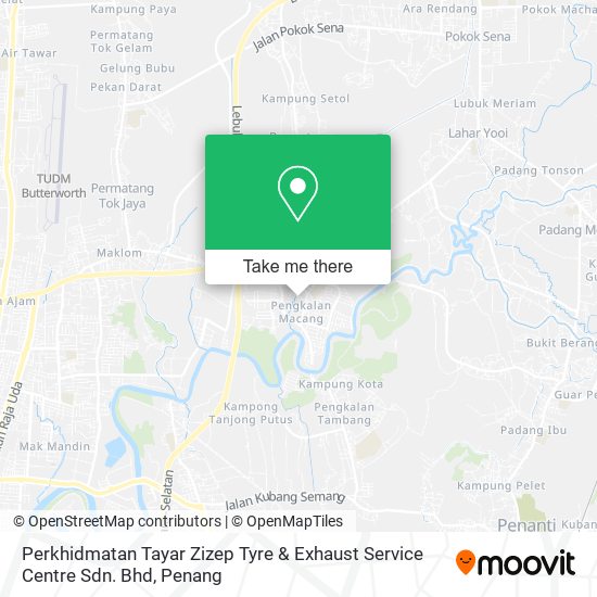 Peta Perkhidmatan Tayar Zizep Tyre & Exhaust Service Centre Sdn. Bhd