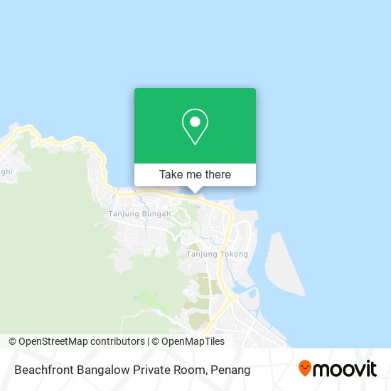 Beachfront Bangalow Private Room map