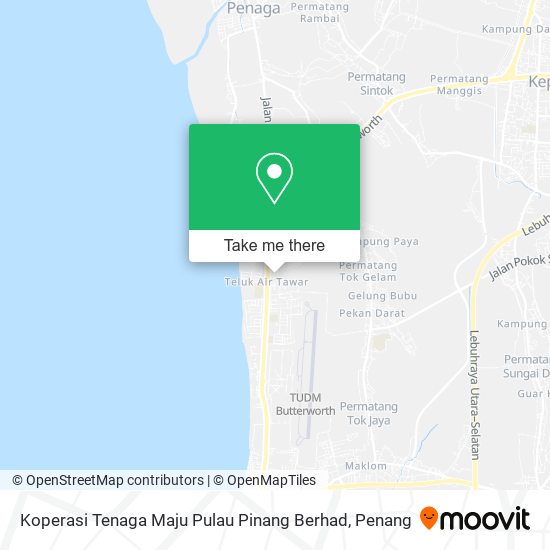 Peta Koperasi Tenaga Maju Pulau Pinang Berhad