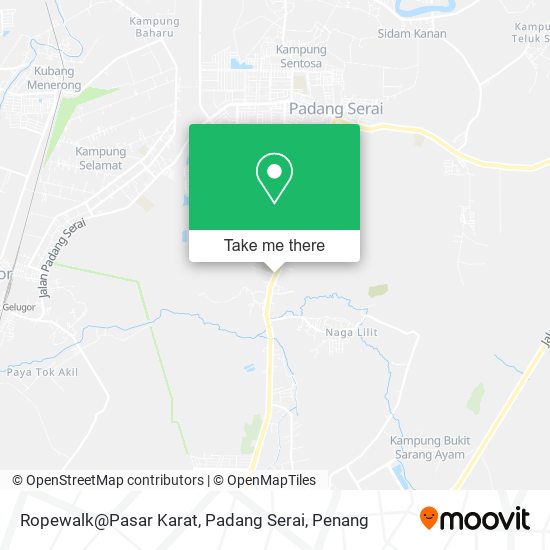 Peta Ropewalk@Pasar Karat, Padang Serai