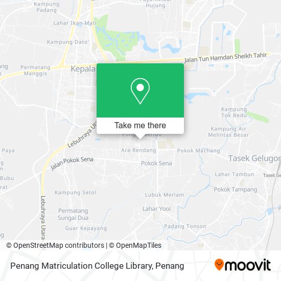 Penang Matriculation College Library map