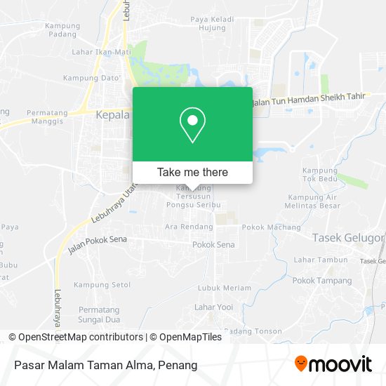 Peta Pasar Malam Taman Alma