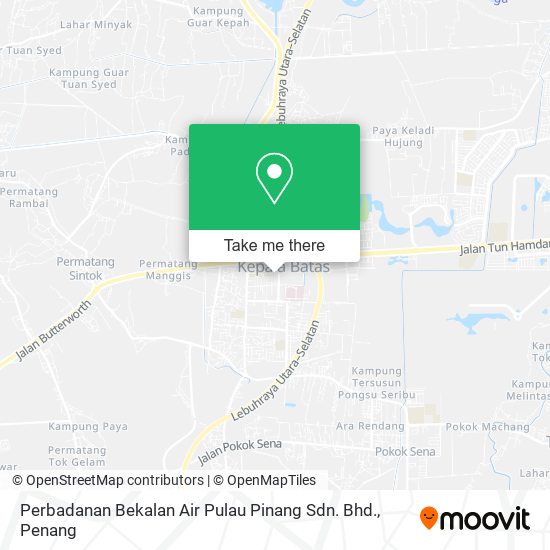 Perbadanan Bekalan Air Pulau Pinang Sdn. Bhd. map