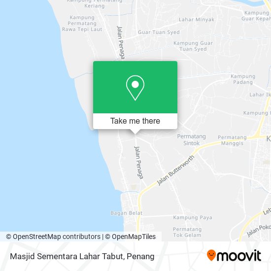 Peta Masjid Sementara Lahar Tabut