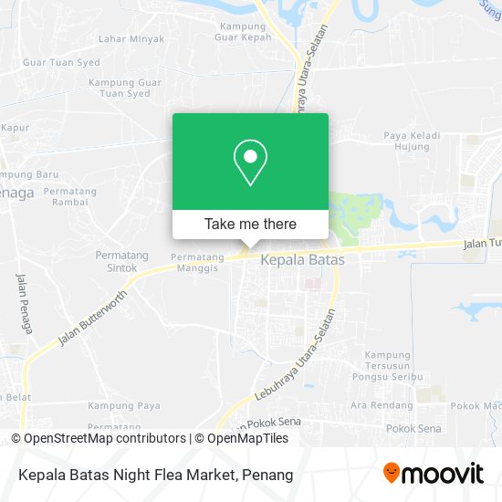 Kepala Batas Night Flea Market map