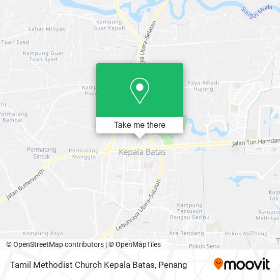 Tamil Methodist Church Kepala Batas map