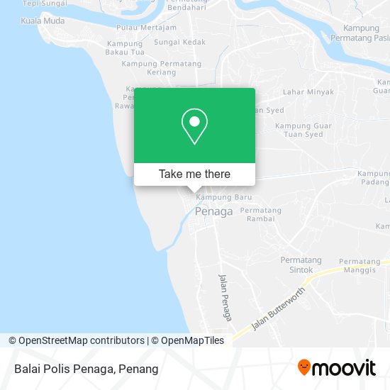 Balai Polis Penaga map