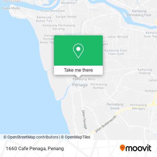 Peta 1660 Cafe Penaga