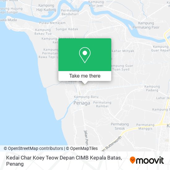 Kedai Char Koey Teow Depan CIMB Kepala Batas map