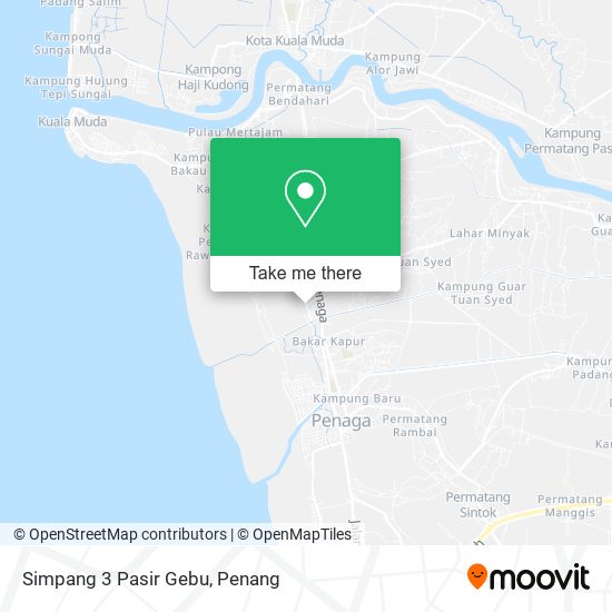 Simpang 3 Pasir Gebu map