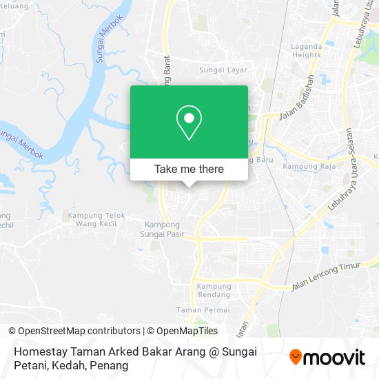 Homestay Taman Arked Bakar Arang @ Sungai Petani, Kedah map