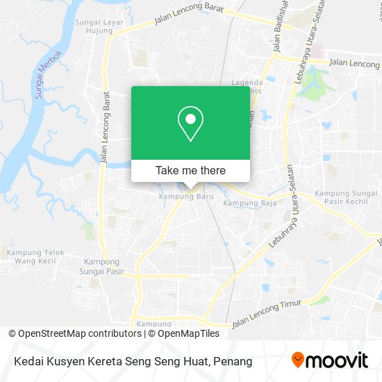 Peta Kedai Kusyen Kereta Seng Seng Huat