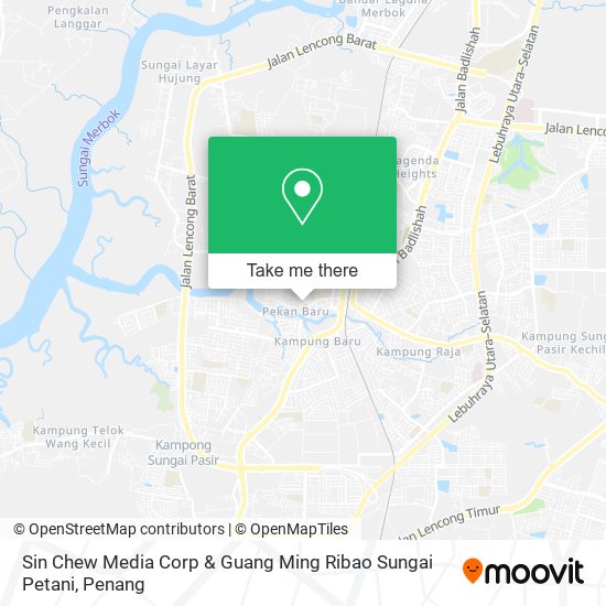 Sin Chew Media Corp & Guang Ming Ribao Sungai Petani map