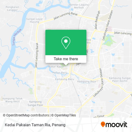 Peta Kedai Pakaian Taman Ria