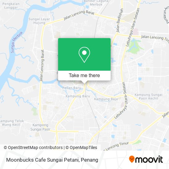 Peta Moonbucks Cafe Sungai Petani