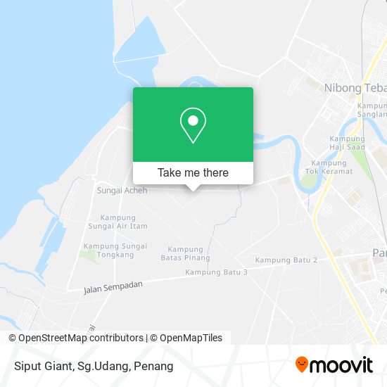 Siput Giant, Sg.Udang map