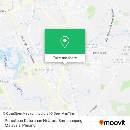 Persatuan Keturunan Ni Utara Semenanjung Malaysia map