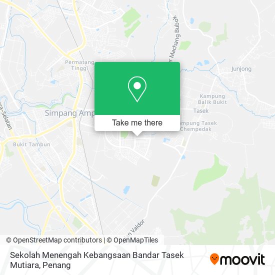 Peta Sekolah Menengah Kebangsaan Bandar Tasek Mutiara