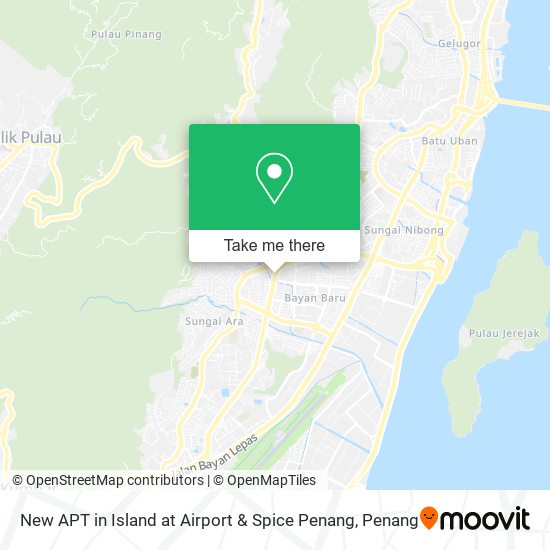 New APT in Island at Airport & Spice Penang map