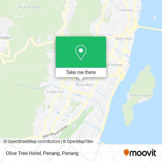 Olive Tree Hotel, Penang map