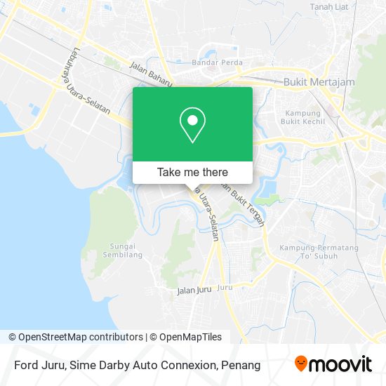 Ford Juru, Sime Darby Auto Connexion map