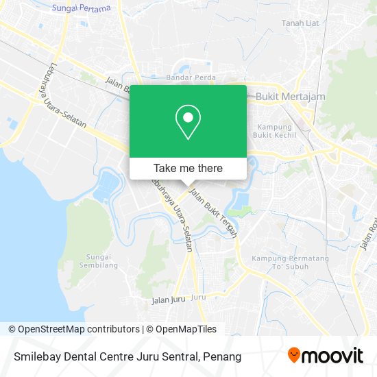 Peta Smilebay Dental Centre Juru Sentral