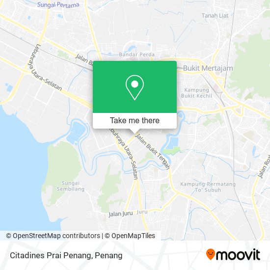 Citadines Prai Penang map