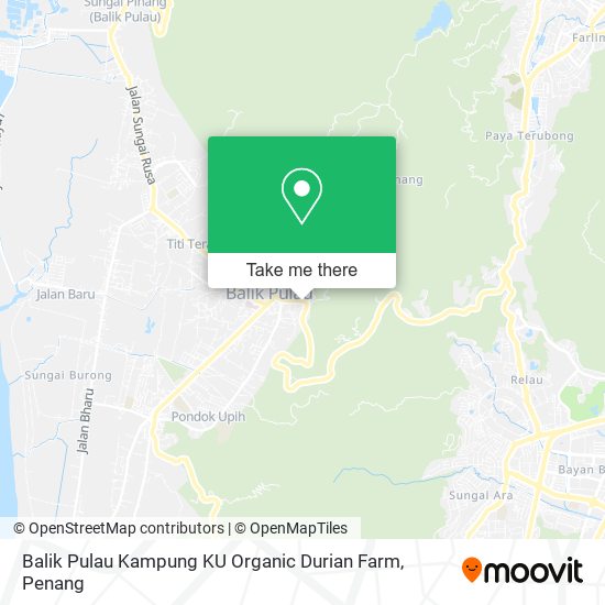 Peta Balik Pulau Kampung KU Organic Durian Farm