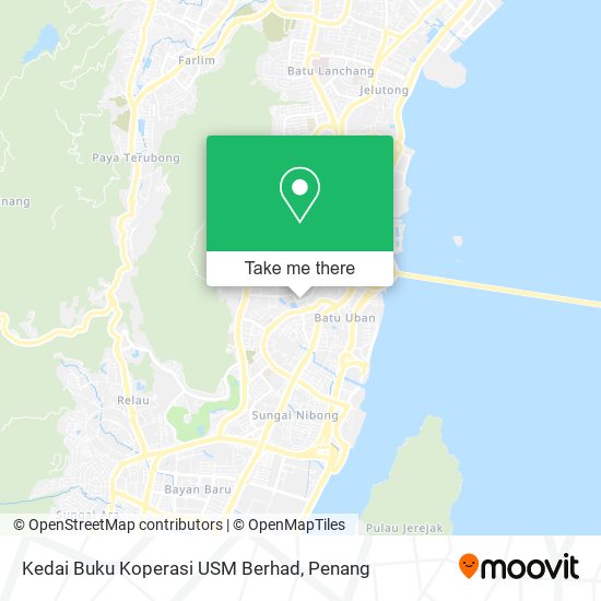 Peta Kedai Buku Koperasi USM Berhad