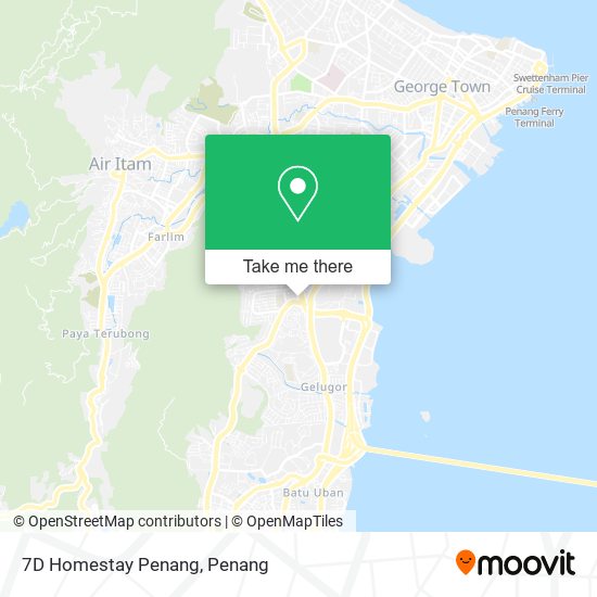 Peta 7D Homestay Penang