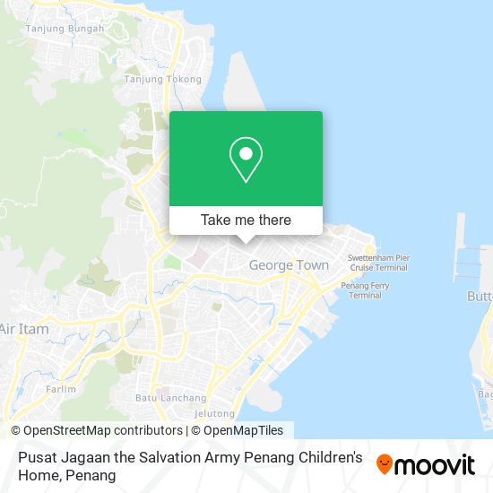 Peta Pusat Jagaan the Salvation Army Penang Children's Home