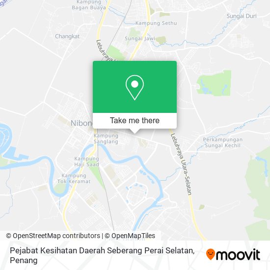 Pejabat Kesihatan Daerah Seberang Perai Selatan map