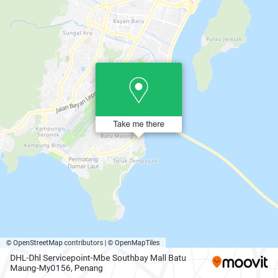 Peta DHL-Dhl Servicepoint-Mbe Southbay Mall Batu Maung-My0156