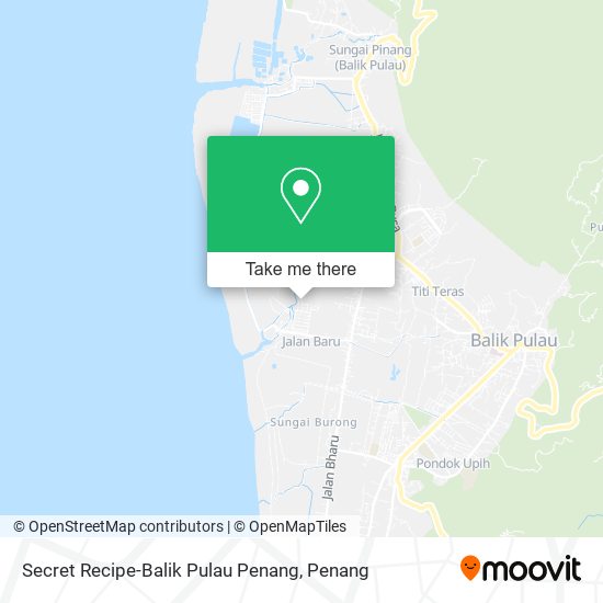 Secret Recipe-Balik Pulau Penang map
