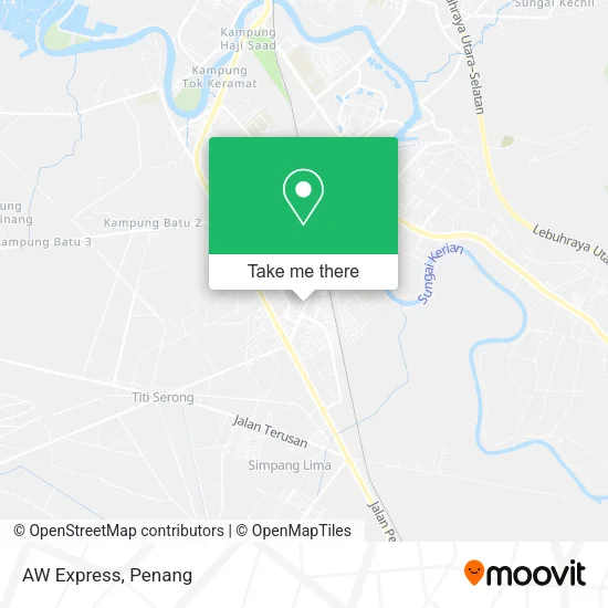 AW Express map