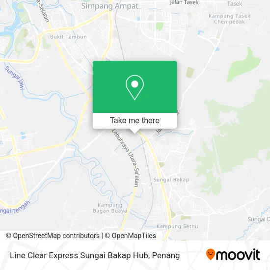 Line Clear Express Sungai Bakap Hub map