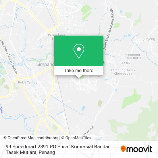 99 Speedmart 2891 PG Pusat Komersial Bandar Tasek Mutiara map