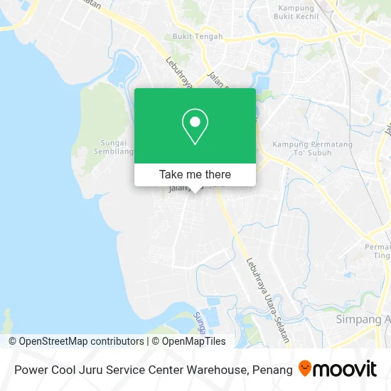 Power Cool Juru Service Center Warehouse map