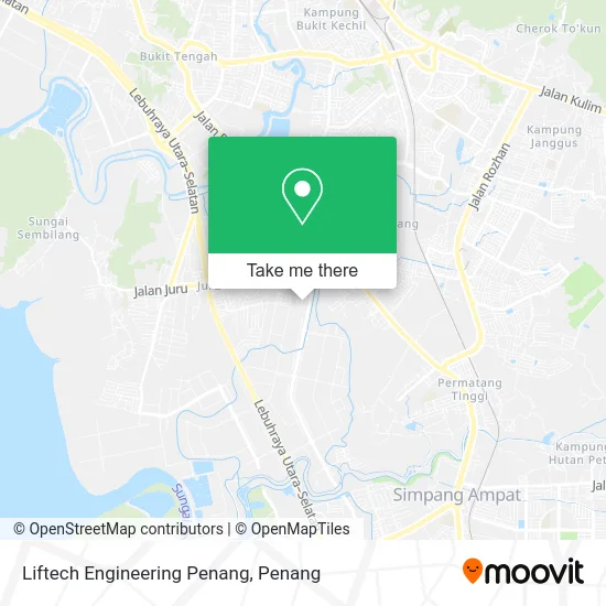 Liftech Engineering Penang map