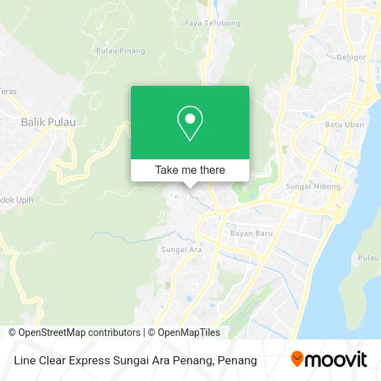 Line Clear Express Sungai Ara Penang map