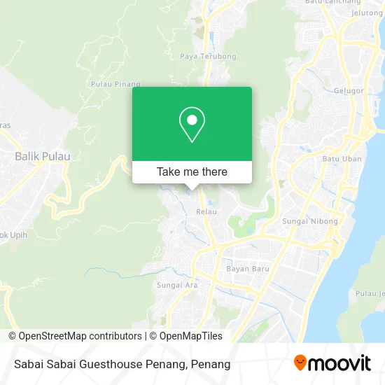 Sabai Sabai Guesthouse Penang map